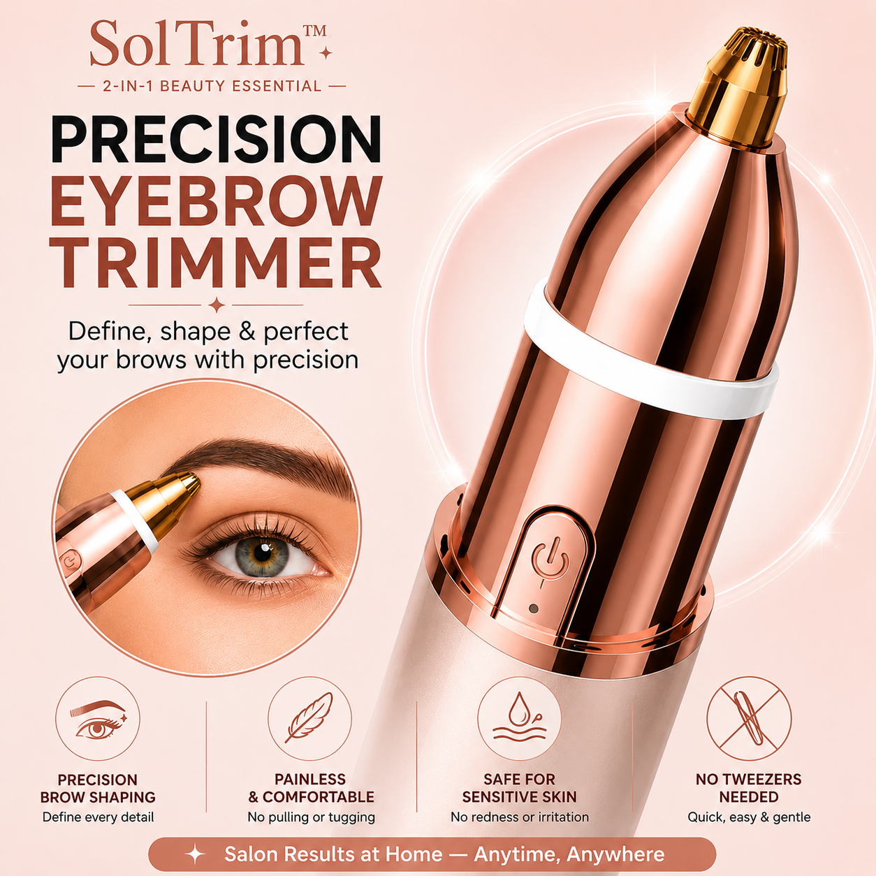 GlowTrim – 2-in-1 Eyebrow & Facial Hair Trimmer