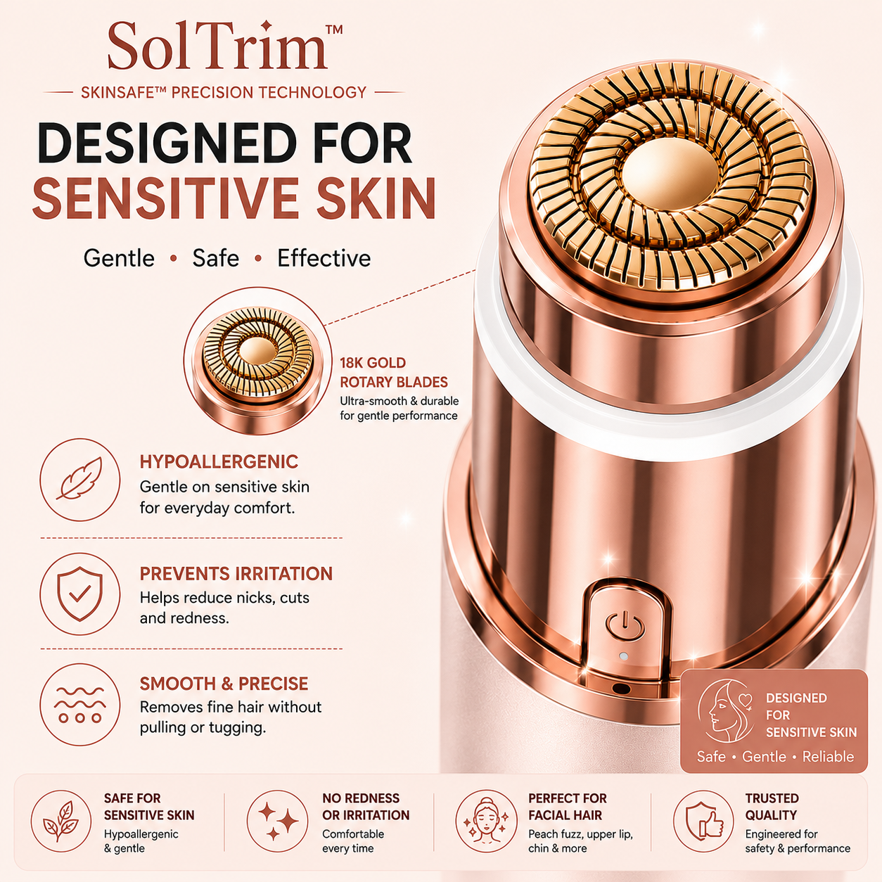 GlowTrim – 2-in-1 Eyebrow & Facial Hair Trimmer