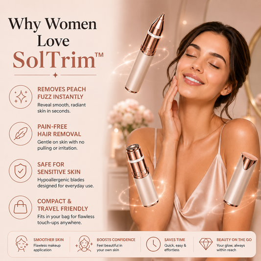 GlowTrim – 2-in-1 Eyebrow & Facial Hair Trimmer
